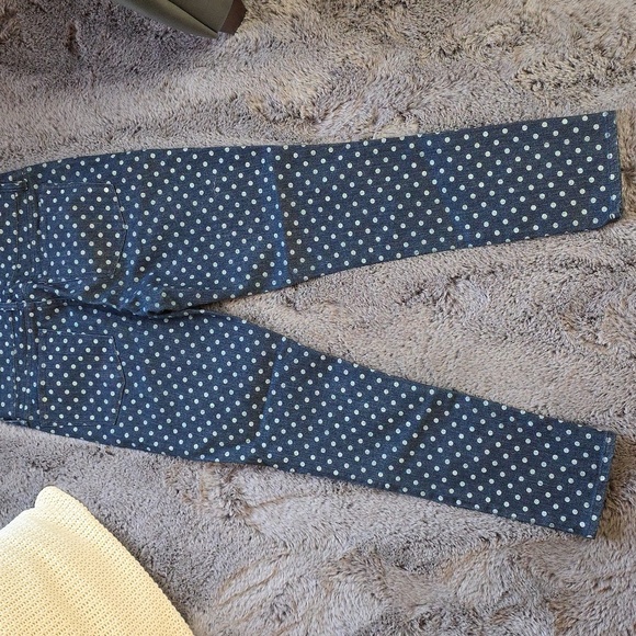 J Crew Toothpick polka dot indigo denim ankle jeans size 29 - Picture 3 of 13